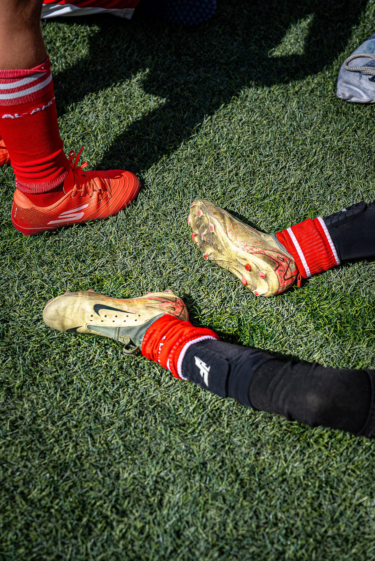 Al Ahly - boots on the pitch